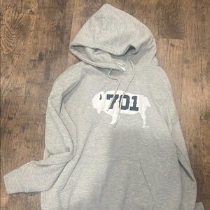 Gray Hoodie with Graphic Design